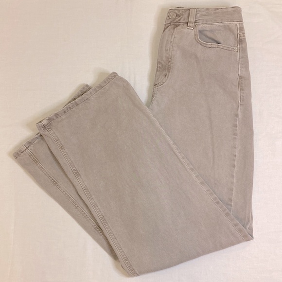 Garage Wide Leg Beige Jeans - Picture 1 of 5